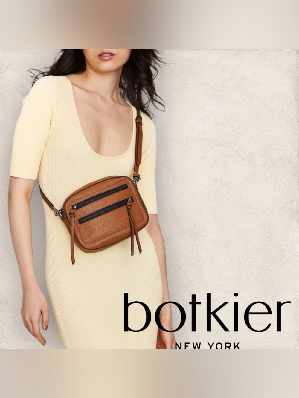 Botkier Chelsea Camera Crossbody Bag in Cognac